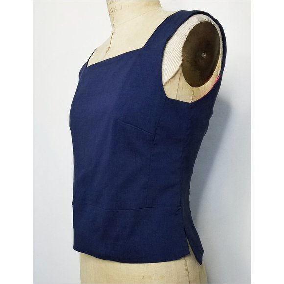 BCBG MaxAzria Womens 2-Piece Top & Pants Suit Set Navy Pink - Picture 4 of 14